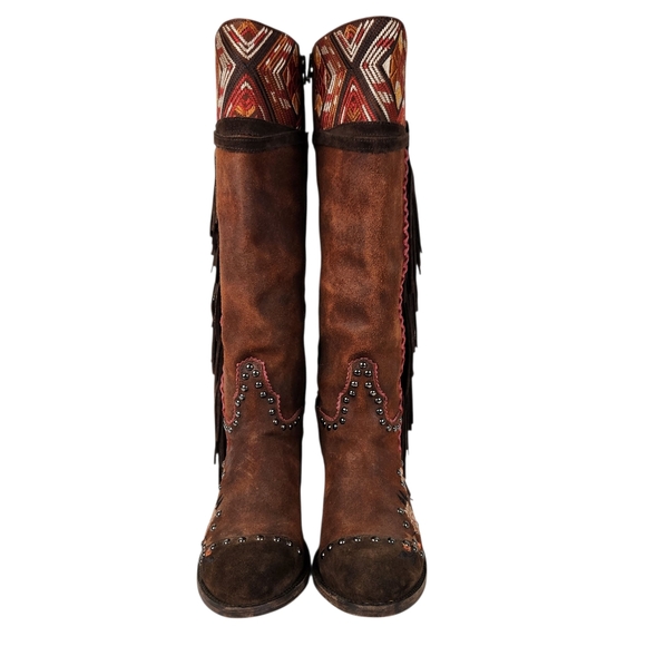 Old Gringo Double D Ranch Dream Weaver Suede Leather Western Boot Womens Size 10 - Picture 7 of 16